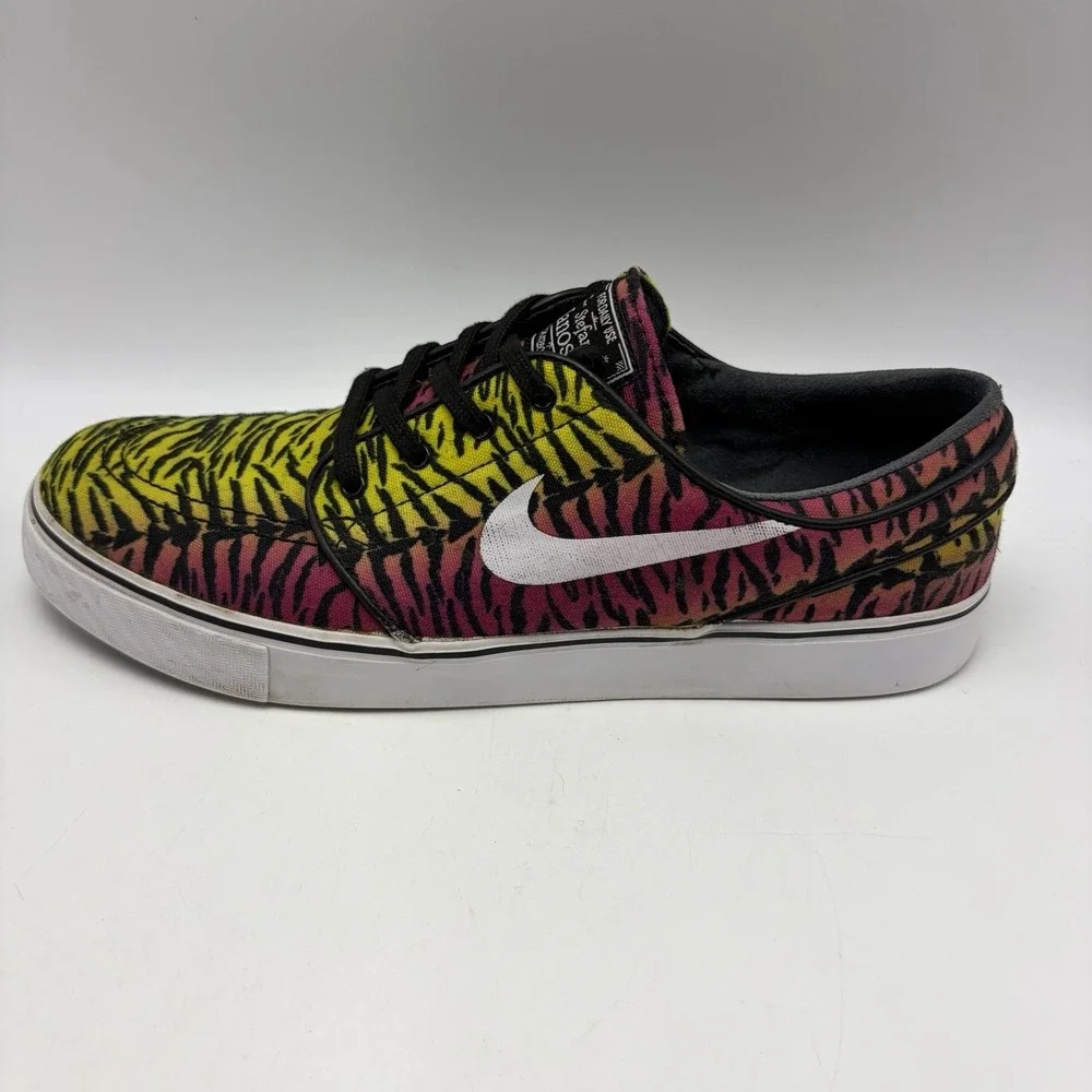 Nike Zoom Stefan Janoski SB Canvas Mens 9.5 Sneakers Shoes Tiger Pack Volt